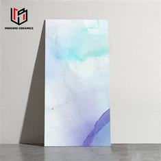 Ubin porselen berlapis biru laut